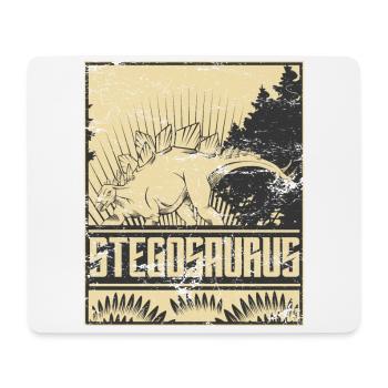 Stegosaurus dinosaur Dinosaruier herbivore - Mouse Pad (horizontal) - white - Front