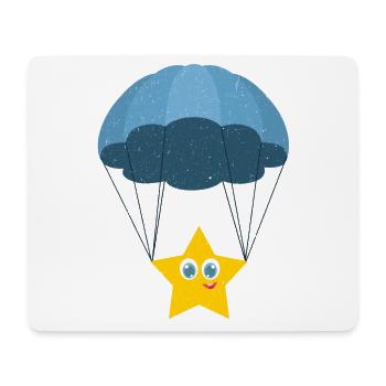 Stern Fallschirmspringer | Fallschirm Geschenk - Mousepad (Querformat) - Weiß - Vorne