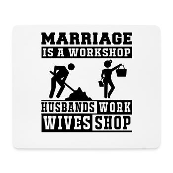 Hochzeit - Mousepad (Querformat) - Weiß - Vorne