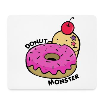 Donut Monster - Mousepad (Querformat) - Weiß - Vorne