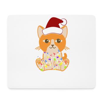 Weihnachten Katze Bengalkatze Siamkatze Geschenk - Mousepad (Querformat) - Weiß - Vorne