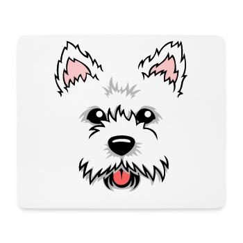 Adorable visage de chien Westie adorable pour les propriétaires de Westie - Tapis de souris (format paysage) - blanc - Devant
