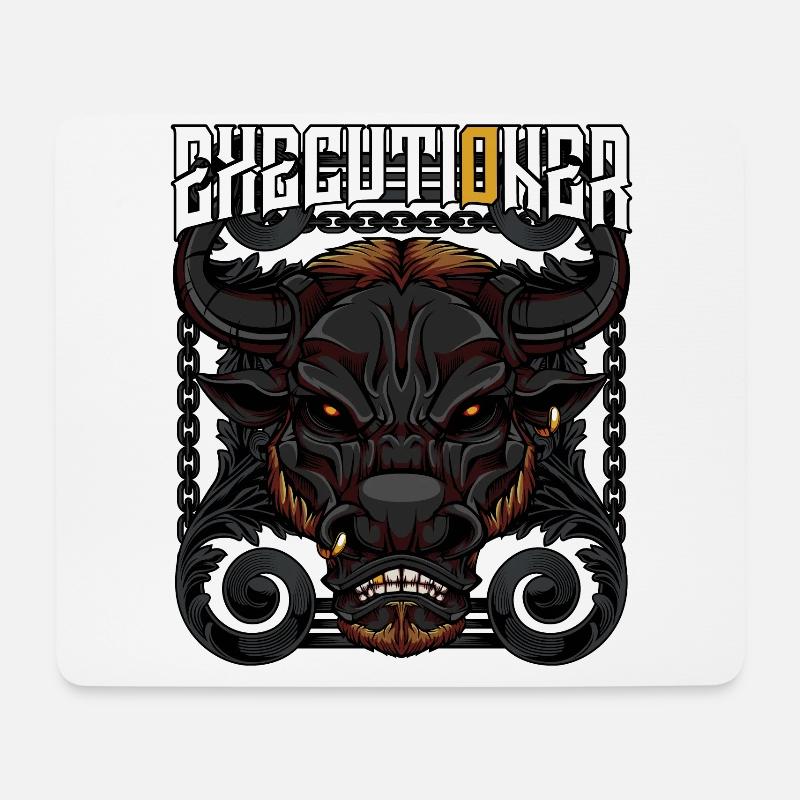 Executioner Bulle Stier Hausrind Wildtier Geschenk - Mousepad (Querformat) - Weiß
