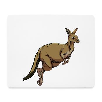 Kangourou - Tapis de souris (format paysage) - blanc - Devant