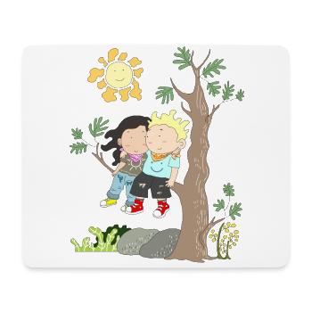 gros amour cher couple cadeau chemise - Tapis de souris (format paysage) - blanc - Devant