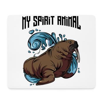 Walrus My Spirit Animal | Cadeau animaux de la faune - Tapis de souris (format paysage) - blanc - Devant