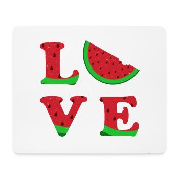 Love Wassermelone Typografie Vegetable Geschenk - Mousepad (Querformat) - Weiß - Vorne