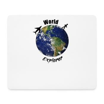 cool World Explorer world trip travel gift - Mouse Pad (horizontal) - white - Front