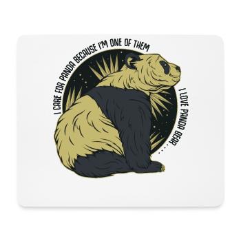 J'aime le panda | Citation déclaration cadeau panda bear - Tapis de souris (format paysage) - blanc - Devant