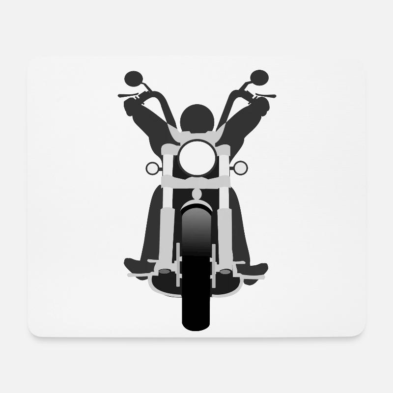 Chopper Motorrad Geschenk - Mousepad (Querformat) - Weiß