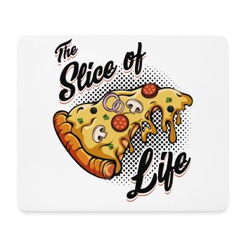 The Slice Of Life | Pizzastück Fast Food Cadeau - Tapis de souris (format paysage) - blanc - Devant