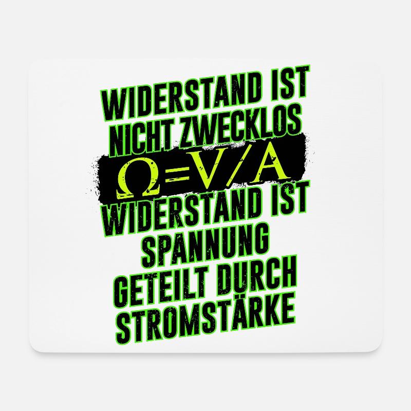 Widerstand Zwecklos Elektroniker Elektriker - Mousepad (Querformat) - Weiß