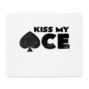 Embrasser mon as | Ace of Spades Pun Poker ACE Gift - Tapis de souris (format paysage) - blanc - Devant