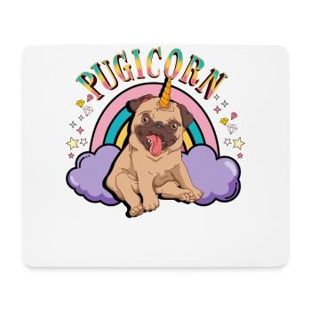 Niedlicher Pugicorn-Entwurf Mops-Einhorn-Geschenkidee - Mousepad (Querformat) - Weiß - Vorne