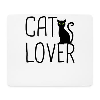 Amoureux des chats - Tapis de souris (format paysage) - blanc - Devant