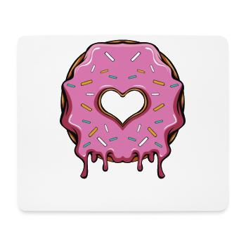 Donut heart - Mouse Pad (horizontal) - white - Front