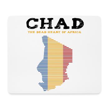 Chad national colors country outline home gift - Mouse Pad (horizontal) - white - Front