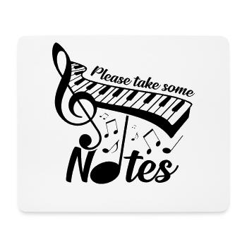 piano - Tapis de souris (format paysage) - blanc - Devant
