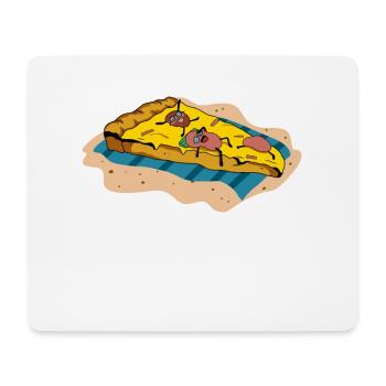 Pizza pizzeria fourchette à pizza cadeau four à pizza - Tapis de souris (format paysage) - blanc - Devant