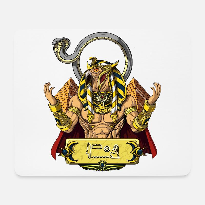 Ägyptischer Gott Ra Ancient Sun Deity Mythology - Mousepad (Querformat) - Weiß