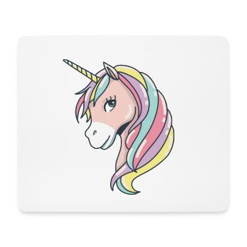 cute colorful and fairytale unicorn gift - Mouse Pad (horizontal) - white - Front