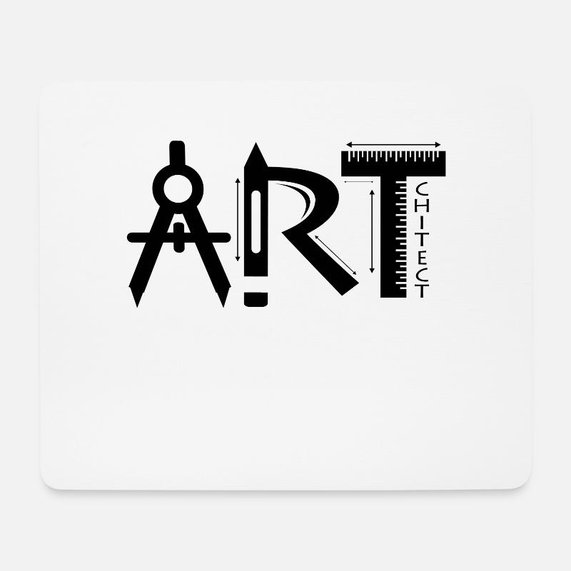 Architekt - Mousepad (Querformat) - Weiß