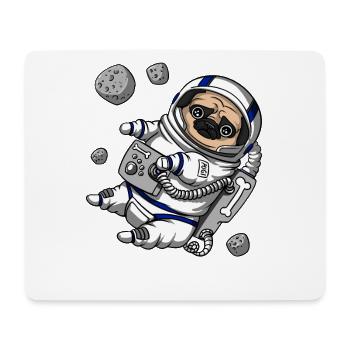 Animal de compagnie astronaute - Tapis de souris (format paysage) - blanc - Devant