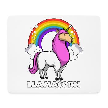 Llamacorn Unicorn Llama Alpaca Magical Animal - Mouse Pad (horizontal) - white - Front