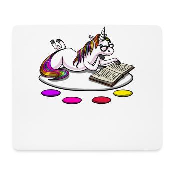 Livre de lecture de licorne magique ballot - Tapis de souris (format paysage) - blanc - Devant