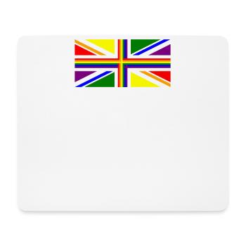 UK Gay Pride Union Jack Flag - Mouse Pad (horizontal) - white - Front