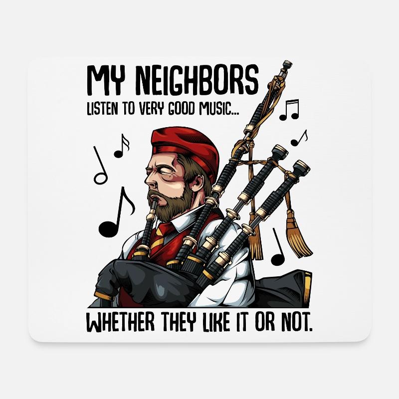 Cool Dudelsack Lustige Sprüche Sackpfeife Geschenk - Mousepad (Querformat) - Weiß