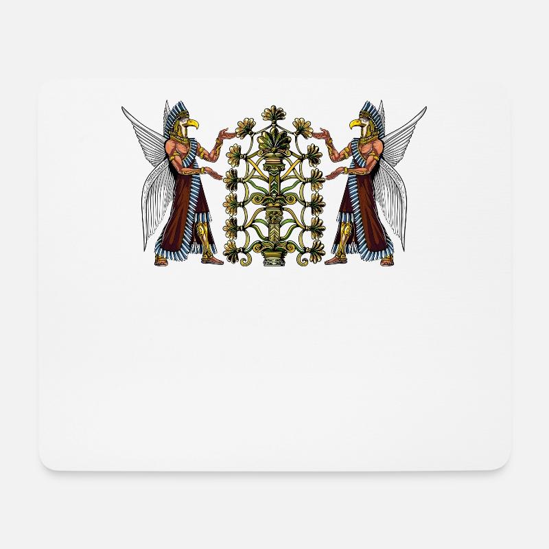 Anunnaki Gods Sumerian Aliens Tree Of Life - Mousepad (Querformat) - Weiß