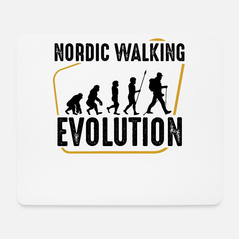 Nordic Walking - Mousepad (Querformat) - Weiß