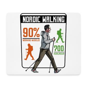 Nordic Walking - Mouse Pad (horizontal) - white - Front