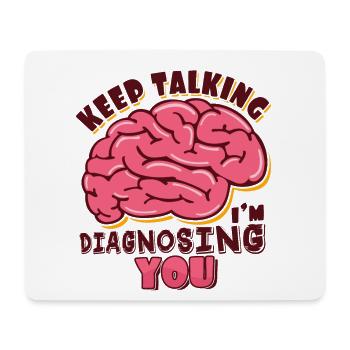 Psychologues Funny Sayings Psychology Gift - Tapis de souris (format paysage) - blanc - Devant