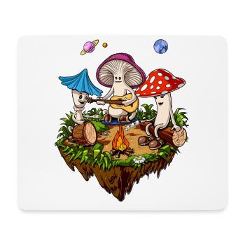 Hippie Magic Mushrooms Psilocybin Psychedelic Trip - Mouse Pad (horizontal) - white - Front
