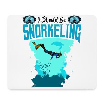 Schnorcheln - Mousepad (Querformat) - Weiß - Vorne