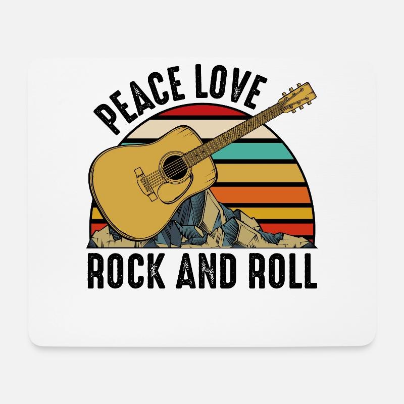 Gitarren - Mousepad (Querformat) - Weiß