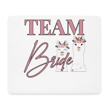Team Bride Bride Alpaca Lama JGA Wedding - Mouse Pad (horizontal) - white - Front
