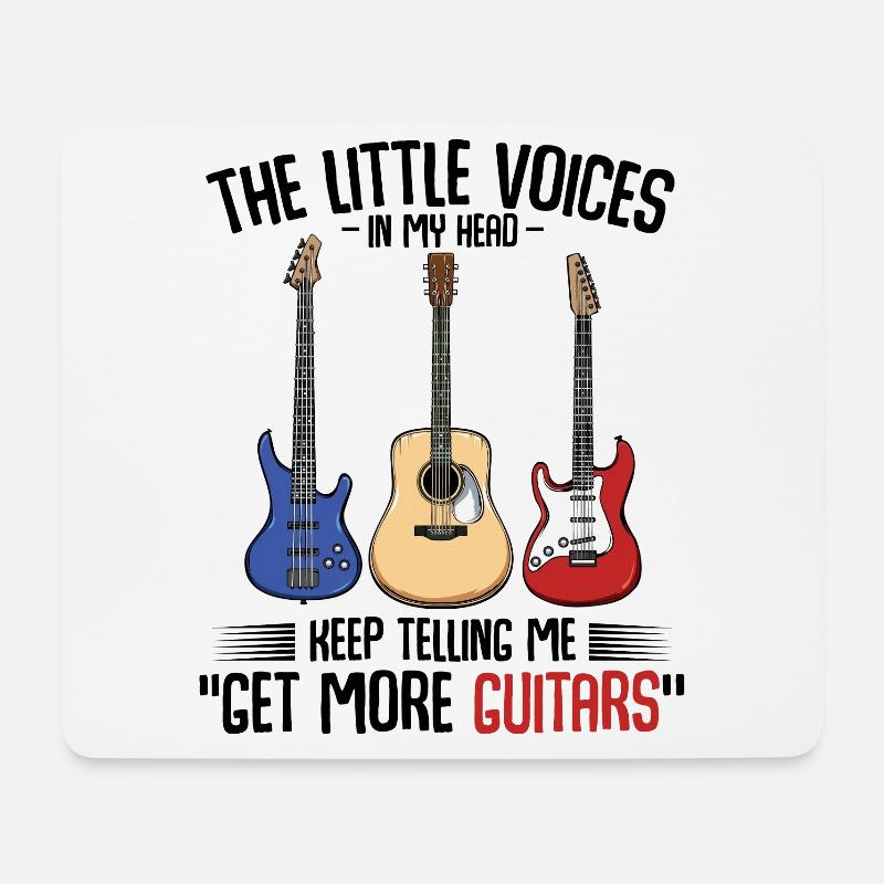 Gitarren - Mousepad (Querformat) - Weiß