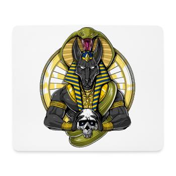 Ägyptischer Gott Wolf Anubis Schädel - Mousepad (Querformat) - Weiß - Vorne