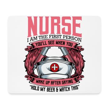 Krankenschwester - Mousepad (Querformat) - Weiß - Vorne