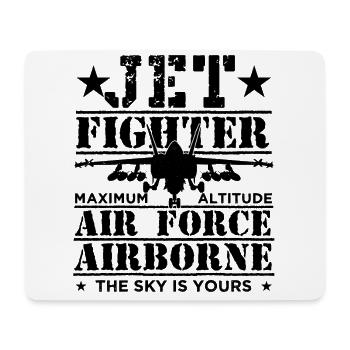 Jet Fighter Pilot Air Force Aircraft - Mouse Pad (horizontal) - white - Front