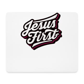 Jesus First Pray Pray God Faith Religion - Mouse Pad (horizontal) - white - Front