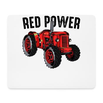 Red Power Cool tractor tractor tractor gift idea - Mouse Pad (horizontal) - white - Front