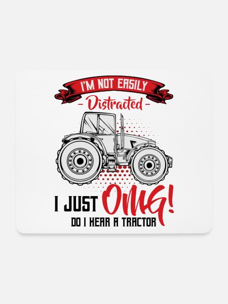 Traktoren Lustige Sprüche Cool Bauer Geschenkidee - Mousepad (Querformat) - Weiß
