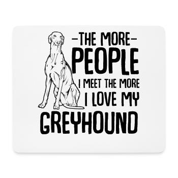 Windhund - Mousepad (Querformat) - Weiß - Vorne