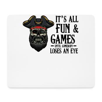 Crâne de pirate énonciations drôles cadeau de pirate - Tapis de souris (format paysage) - blanc - Devant