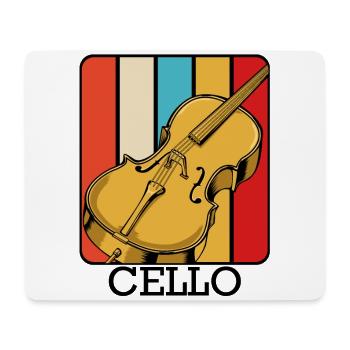 Cello - Mousepad (Querformat) - Weiß - Vorne
