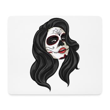 Tattoo Girl - Le jour des morts - Tapis de souris (format paysage) - blanc - Devant